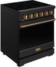 Thor Kitchen 30" Black Pro Style Electric Range with Precision Knob Control & Bronze Hardware-2