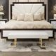Michael Amini® Belmont Place Bright Gold Bed Bench -1