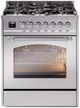 Ilve® Nostalgie II Series 30" Stainless Steel Pro Style Dual Fuel Range-0