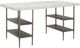 Fairfield® Palermo White Top Desk with Stainless Steel Base-0