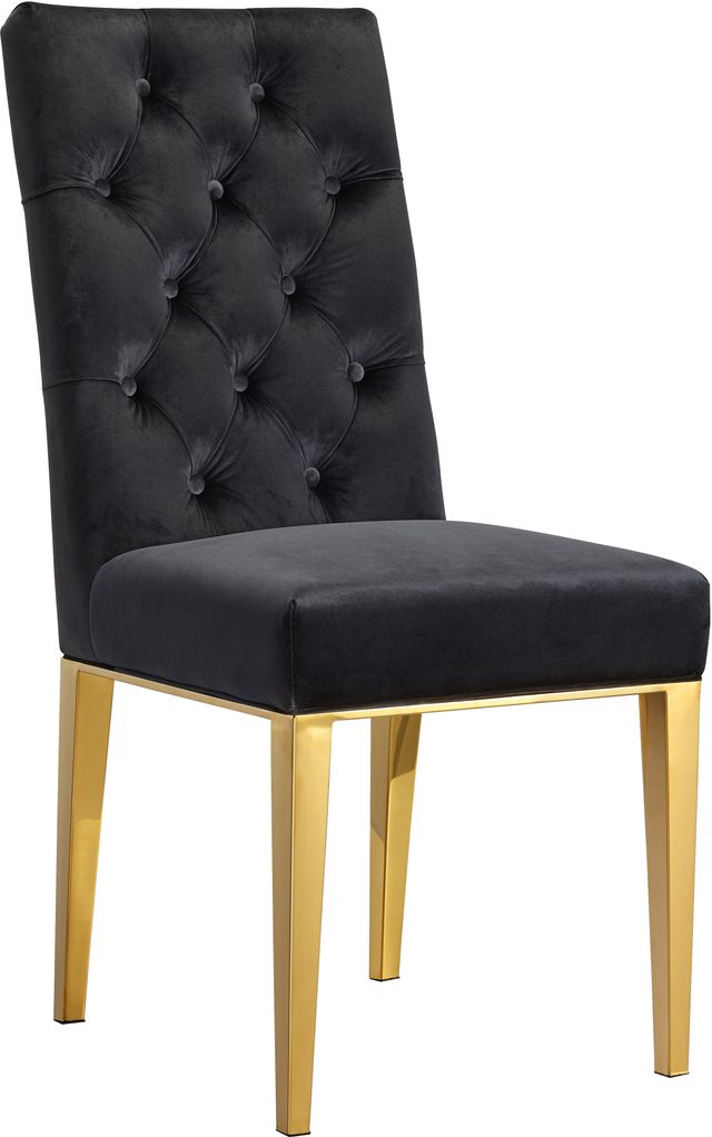 Meridian Furniture Capri Black Velvet Dining Chair-0