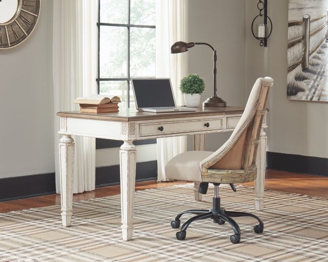  Signature Design by Ashley® Realyn 2-Piece Brown/White Home Office Set-3