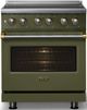 Viking® 5 Series 30" Martini Pro Style Induction Range with Brushed Brass Trim-4