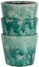A & B Home 3-Piece Teal Terracotta Garden Planter Set-2