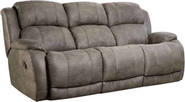 HomeStretch Denali Gray Double Manual Reclining Sofa-0