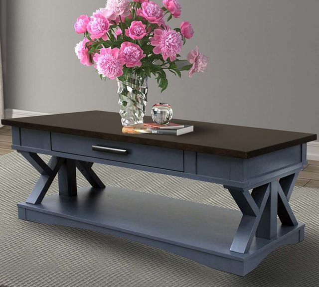 Parker House® Americana Modern Denim Cocktail Table with Sable Top -1