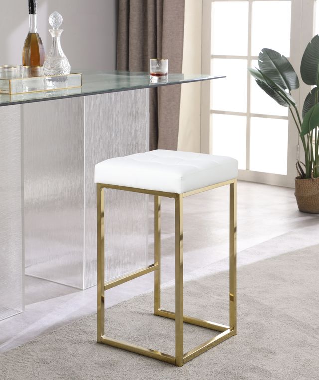 Meridian Furniture Nicola White Faux Leather Counter Stool-3