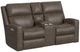 Flexsteel® Customizable Score Leather Power Reclining Loveseat with Console-0