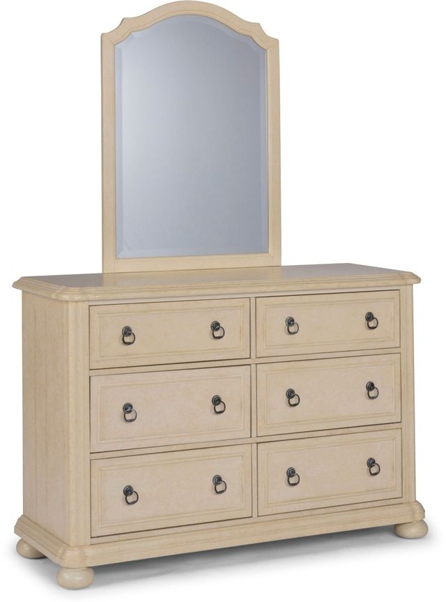 homestyles® Provence Antiqued White Dresser and Mirror-1