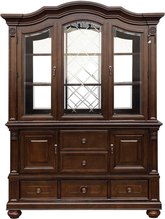 Homelegance® Lordsburg Brown Cherry Buffet and Hutch-0