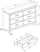 Monarch Specialties Inc. Warm Medium Oak Dresser-2