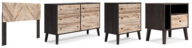 Signature Design by Ashley® Piperton 4-Piece Two-Tone Brown/Black Full Panel Headboard Bedroom Set-0