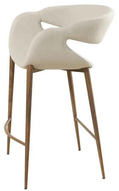 StyleCraft Taupe/Walnut Counter Stool-2