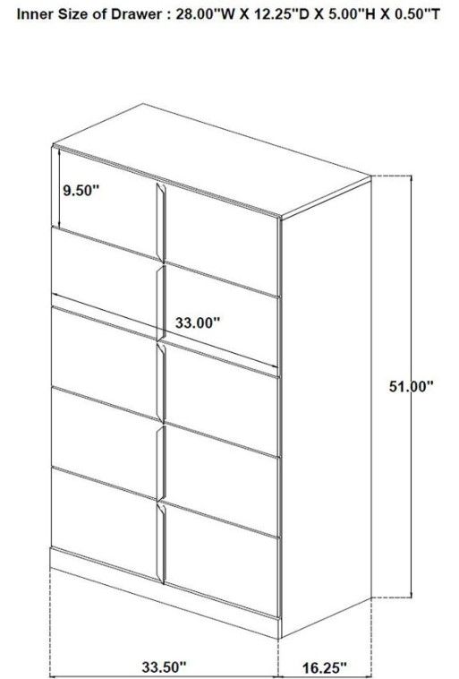 Coaster® Ines White High Gloss Chest-2