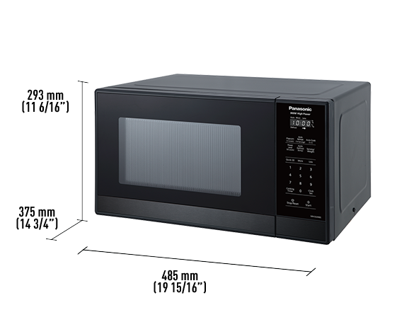 Panasonic 0.9 Cu. Ft. Black Compact Countertop Microwave-2