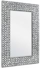 A & B Home Capiz Black/White Mirror-0