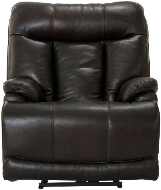 Catnapper® Naples Chocolate Power Headrest Recliner with Extended Ottoman-1