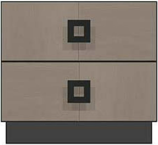 Country View Woodworking Customizable American Modern Brown Maple 24" 2-Drawer Plinth Base Nightstand-0