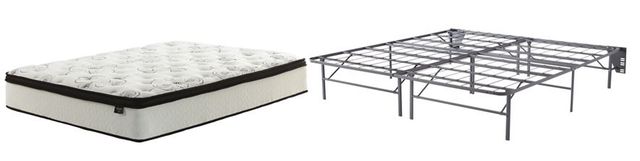 Sierra Sleep® by Ashley® Chime 2-Piece 12" Hybrid and Better than a Boxspring Foundation Queen Mattress Set-0