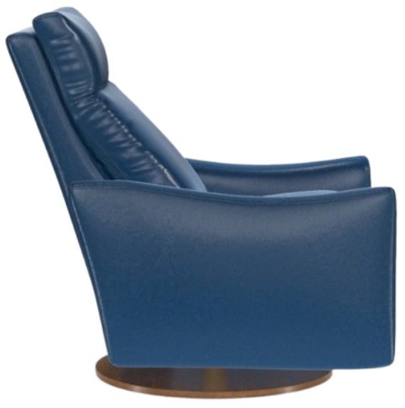 American Leather® Customizable Ontario Echo Leather Manual Swivel Recliner-2