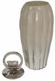 A & B Home Celine Silver/White Lidded Jar -2