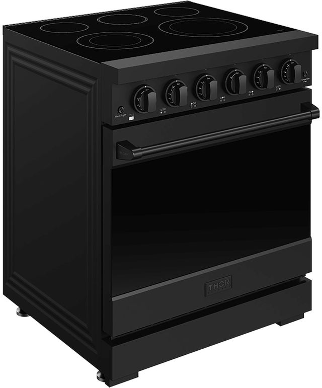 Thor Kitchen 30" Black Pro Style Electric Range with Precision Knob Control & Black Hardware-2
