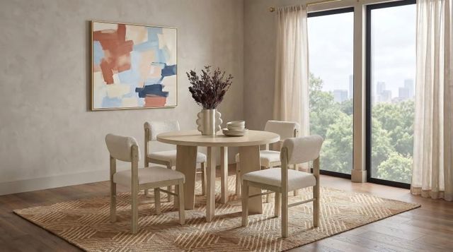 Coaster® Strouse 5-Piece Cream/Natural Oak Dining Table Set-1