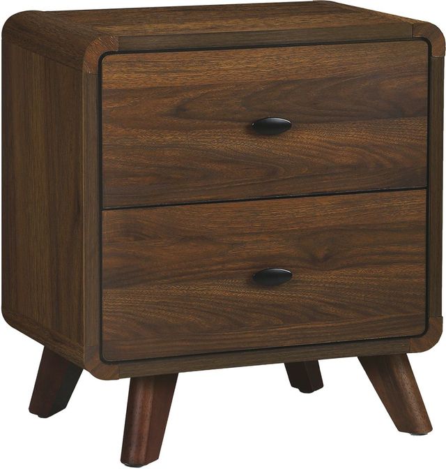 Monarch Specialties Inc. Grey/Walnut Nightstand-0