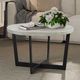 Liberty Furniture Pierce White Cocktail Table with Black Base-1