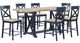 Steve Silver Co. Darcy 7-Piece Midnight Blue/Natural Counter Height Dining Set-0