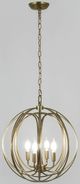 YHD Satin Brass 4-Light Chandelier-1