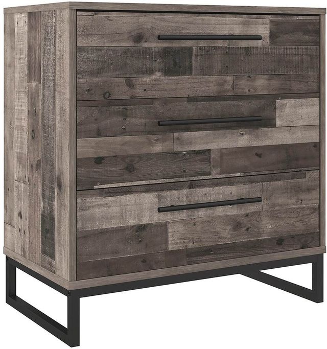 Signature Design by Ashley® Neilsville 5-Piece Multi Gray Queen Platform Panel Bed Set-3