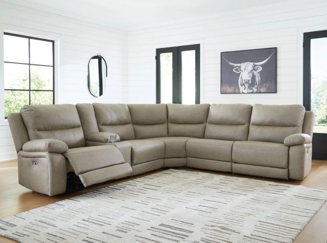 Signature Design by Ashley® Brannigan 6-Piece Pebble Modular Power Reclining Sectional-1