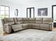 Signature Design by Ashley® Brannigan 6-Piece Pebble Modular Power Reclining Sectional-1