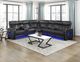 Homelegance® Fairway 3-Piece Black Power Reclining Sectional with Left Side Console-1