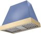 AGA Euclid 36" Carnaby Blue Wall Mounted Range Hood  with Polished Brass Trim-0