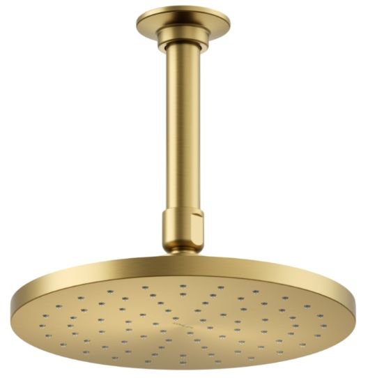 KOHLER® Contemporary Vibrant Brushed Moderne Brass 1.75 GPM Round 8" Single-Function Rainhead-0
