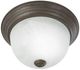 YHD Dark Brown 1-Light Flush Mount Lighting-0