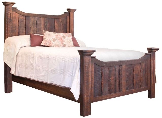 International Furniture Direct Madeira Brown Queen Panel Bed-0