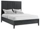 Elements International Versailles Contemporary Black Queen Panel Bed-0