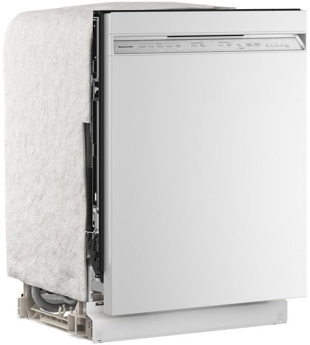 KitchenAid® 24" White Front Control Built-In Dishwasher with 30+ Total Wash Jets-3