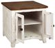 Signature Design by Ashley® Wystfield Brown Doors End Table with Antique White Base-2