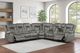 New Classic® Home Furnishings Morello 3-Piece Gray Curved Power Reclining Sectional-1