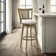 Armen Living Isla 2-Piece Putty Brown/Wheat Barstool Set-1