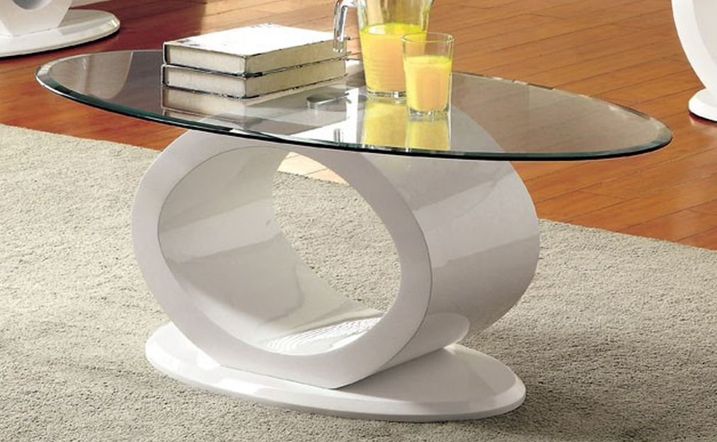 Furniture Of America Carrie Beistelltisch, Antik Schwarz | Massivholz & Furnier, Runde Form – Stylischer Side-Table