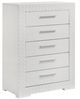 Coaster® Ives 5-Piece White High Gloss Queen Panel Bedroom Set-2