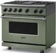 Viking® 7 Series 36" Eucalyptus Pro Style Dual Fuel Range with Griddle-3
