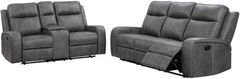 Coaster® Raelynn 2-Piece Gray Manual Reclining Living Room Seating Set