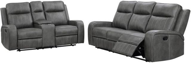 Coaster® Raelynn 2-Piece Gray Manual Reclining Seating Set-0