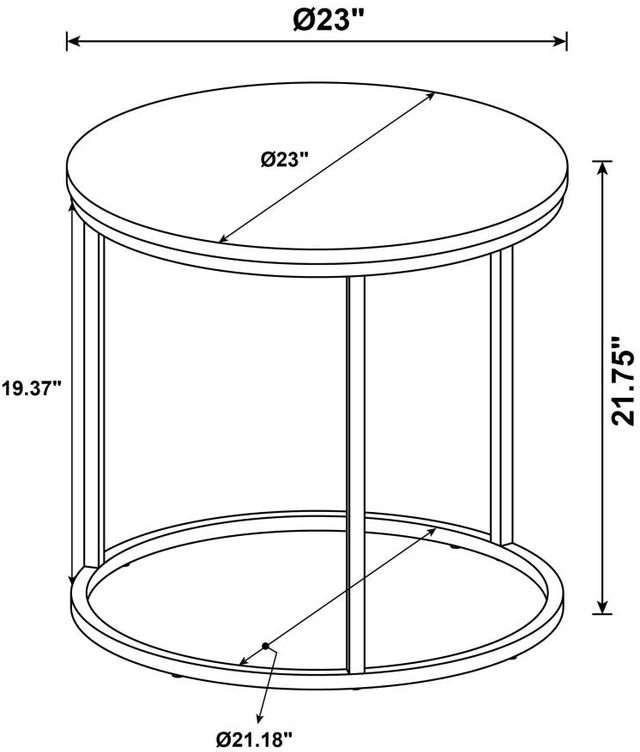 Coaster® Lainey Mango Side End Table-3